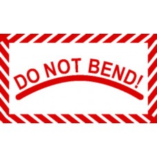 Safety Do Not Bend Labels - 70mm x 40mm - 250 LABELS PER ROLL